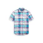 Ralph Lauren Classic Fit Madras Shirt Turquoise/red Multi 3x Big