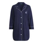 Ralph Lauren Cotton Jersey Sleep Shirt Windsor Navy