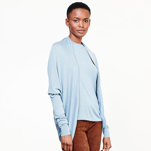 Ralph Lauren Lauren Silk-blend Cardigan Antique Blue