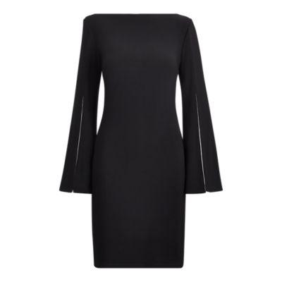 Ralph Lauren Split-sleeve Jersey Dress Black/lauren White