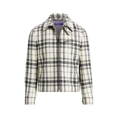 Ralph Lauren Wool-alpaca Newsboy Jacket Cream/light Grey Multi