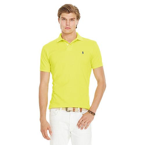 Polo Ralph Lauren Slim-fit Mesh Polo Shirt Beach Lemon