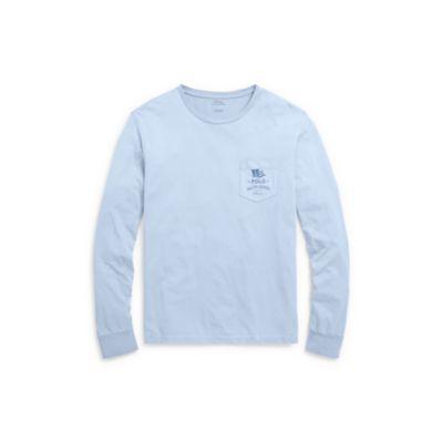 Ralph Lauren Cotton Jersey Graphic T-shirt Austin Blue 1x Big