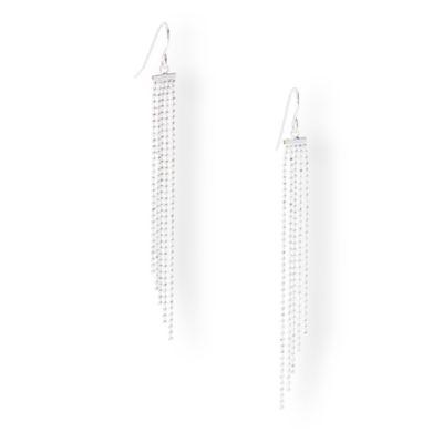 Ralph Lauren Linear Fringe Earrings Silver
