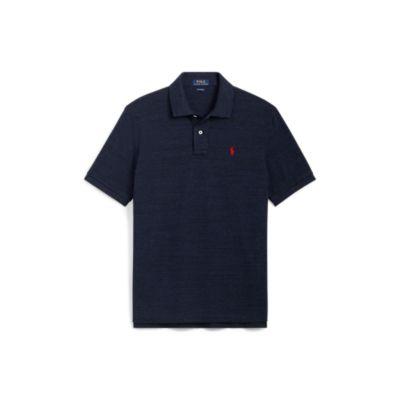 Ralph Lauren Custom Slim Fit Mesh Polo Worth Navy Heather
