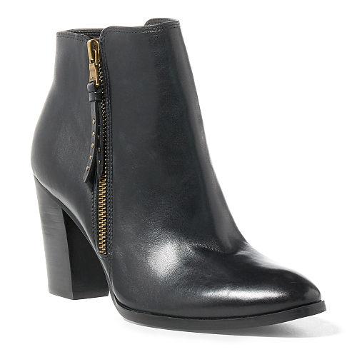 Ralph Lauren Lauren Fahari Calfskin Boot Black