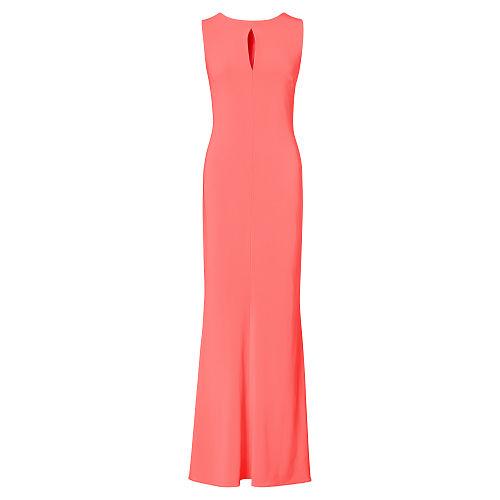 Ralph Lauren Lauren Cutout Stretch Crepe Gown Cherry Blossom