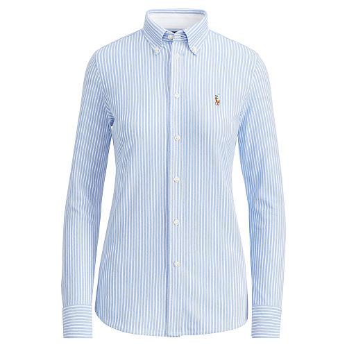 Polo Ralph Lauren Striped Knit Oxford Shirt Blue Stripe