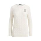 Ralph Lauren Crest Cable-knit Sweater Mascarpone Cream Sp