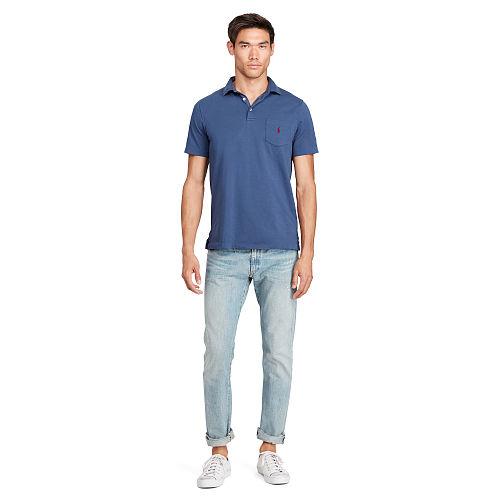 Polo Ralph Lauren Custom Fit Cotton Pocket Polo Fresco Blue