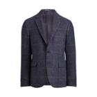 Ralph Lauren Polo Tick-weave Sport Coat Dk Navy And Blue W/bt Blu