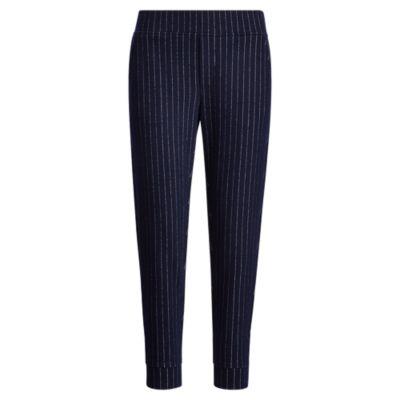 Ralph Lauren Pinstripe Cotton Jogger Pant Navy Stripe