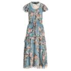 Ralph Lauren Print Georgette Dress Teal Multi