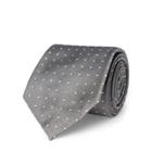 Ralph Lauren Polka-dot Silk Repp Narrow Tie Silver