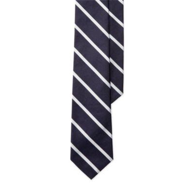 Ralph Lauren Striped Silk Repp Tie Navy/white