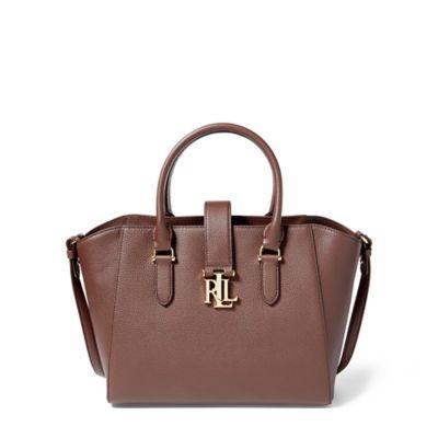 Ralph Lauren Pebble Leather Bethany Shopper Burnished Brown