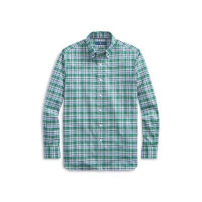 Ralph Lauren Classic Fit Plaid Twill Shirt Emerald/purple Multi