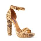 Ralph Lauren Ariyah Haircalf Sandal Leopard/rl Tan