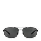 Polo Ralph Lauren Metal Rectangular Sunglasses Matte Black
