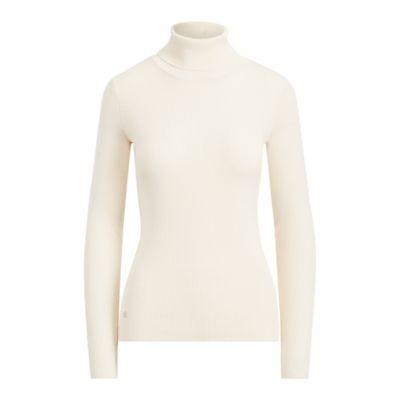 Ralph Lauren Stretch Cotton Turtleneck Natural