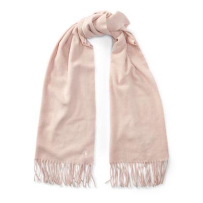 Ralph Lauren Cashmere-wool Muffler Scarf Pale Pink