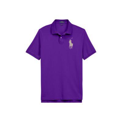 Ralph Lauren Classic Fit Mesh Polo Shirt Vista Purple