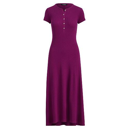 Ralph Lauren Lauren Waffle-knit Henley Dress