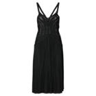 Ralph Lauren Crocheted Fringe-trim Dress Black