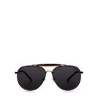 Ralph Lauren Classic Metal Pilot Sunglasses Semishiny Black