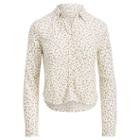 Ralph Lauren Denim & Supply Floral Crepe Cropped Shirt Wind Chime Floral