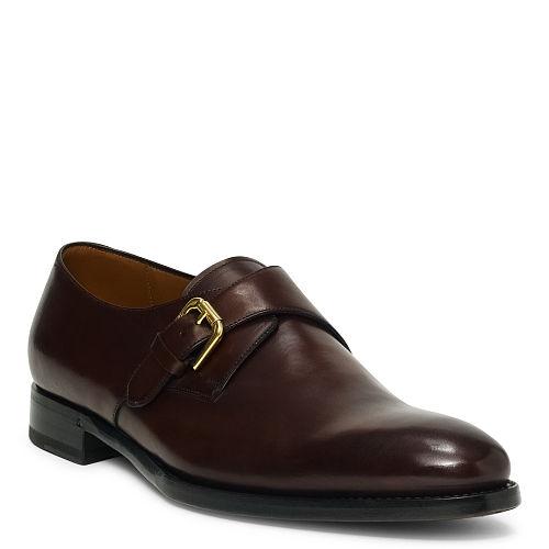 Ralph Lauren Darnell Calf Monk-strap Shoe Dark Brown