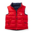 Ralph Lauren Reversible Quilted Down Vest Cruise Red 9m
