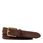 Polo Ralph Lauren Equestrian-harness Suede Belt Mahogany