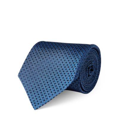 Ralph Lauren Circle Silk Jacquard Tie Dk Blue