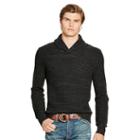 Polo Ralph Lauren Cotton Shawl-collar Sweater Black Heather