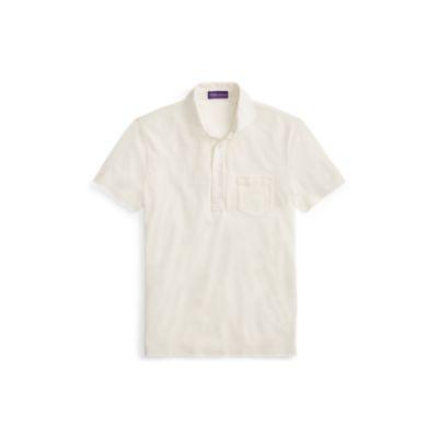 Ralph Lauren Washed Piqu Polo Shirt Ivory