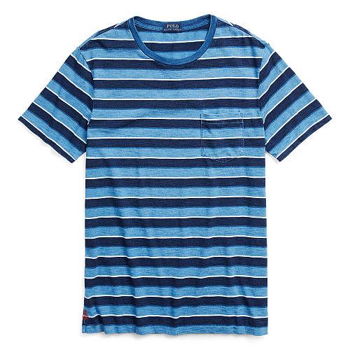 Polo Ralph Lauren Custom Fit Cotton T-shirt Light Indigo Multi