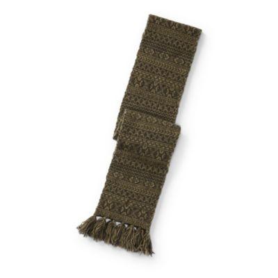 Ralph Lauren Fair Isle Merino Wool Scarf Loden Hthr