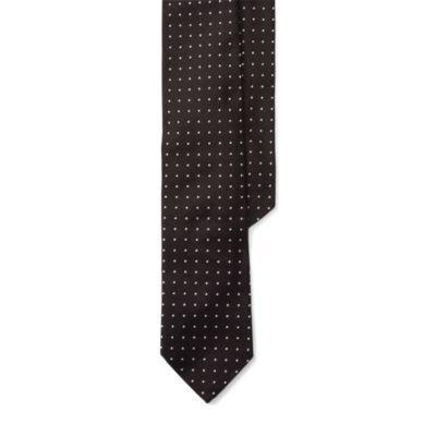 Ralph Lauren Polka-dot Silk Repp Tie Black