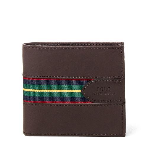 Polo Ralph Lauren Grosgrain-striped Billfold Dark Brown
