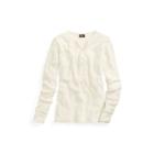 Ralph Lauren Slim Waffle-knit Cotton Henley Paper White