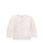 Ralph Lauren Contrast-knit Cotton Cardigan Delicate Pink 9m