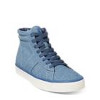 Ralph Lauren Shaw Chambray High-top Sneaker Indigo