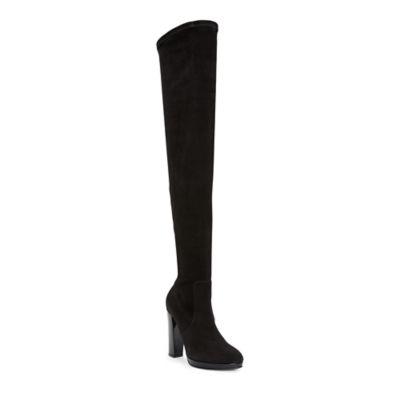 Ralph Lauren Eladio Stretch Suede Boot Black