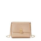 Ralph Lauren Skyler Pebbled Crossbody Bag Gold Leaf