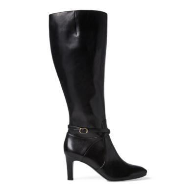 Ralph Lauren Elberta Leather Boot Black