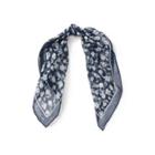 Ralph Lauren Floral Silk Chiffon Scarf Navy