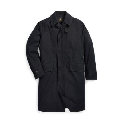Ralph Lauren Waterproof Overcoat Brewster Navy