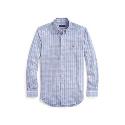 Ralph Lauren Classic Fit Plaid Twill Shirt 2915 Cadet Blue/white Mul 1x Big
