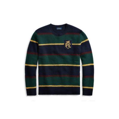 Ralph Lauren Striped Merino Wool Sweater Navy Multi